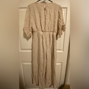 Tan/Cream Polka Dot Pant Dress